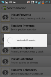 preventa movil - sincronizando