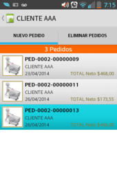 preventa movil para celulares - edición de un pedido